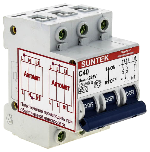 Защита от перенапряжения SUNTEK C 40A 3П