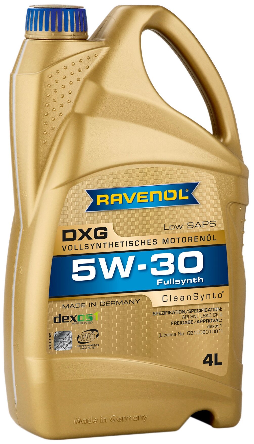 RAVENOL 1111124-004-01-999 Моторное масло 5W-30 ( 4л) (второй номер 4014835732391) 1шт