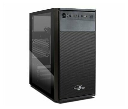 Корпус mATX Eurocase MA05 черный, без БП, закаленное стекло, USB3.0