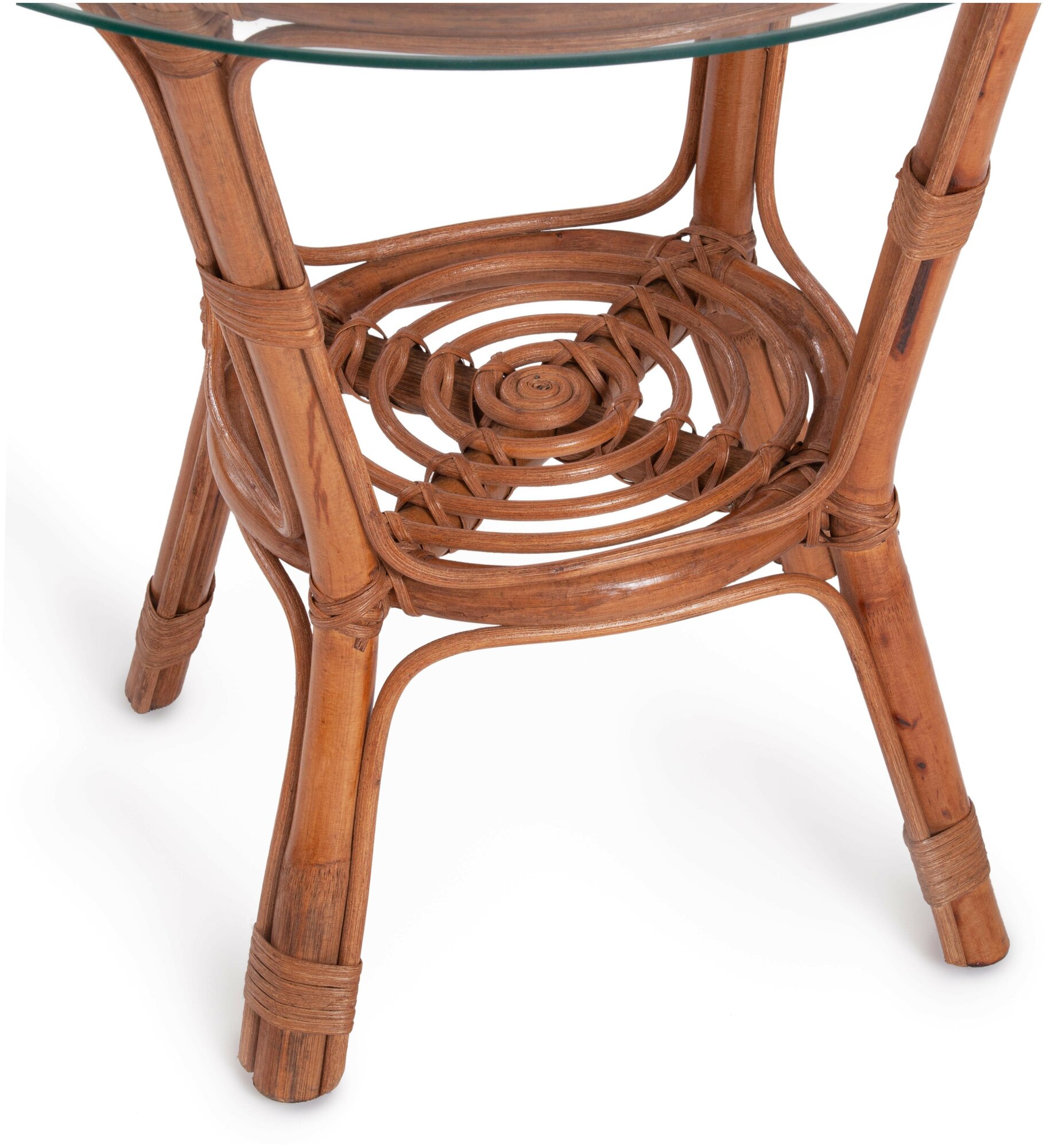 Комплект для отдыха TetChair TURKEY (стол круглый (со стеклом)+2 кресла + диван) /с подушками/ротанг, кр:70х65х78см, дв:120х65х78см, ст:D50х56,5см, coco brown (коричневый кокос) - фотография № 14