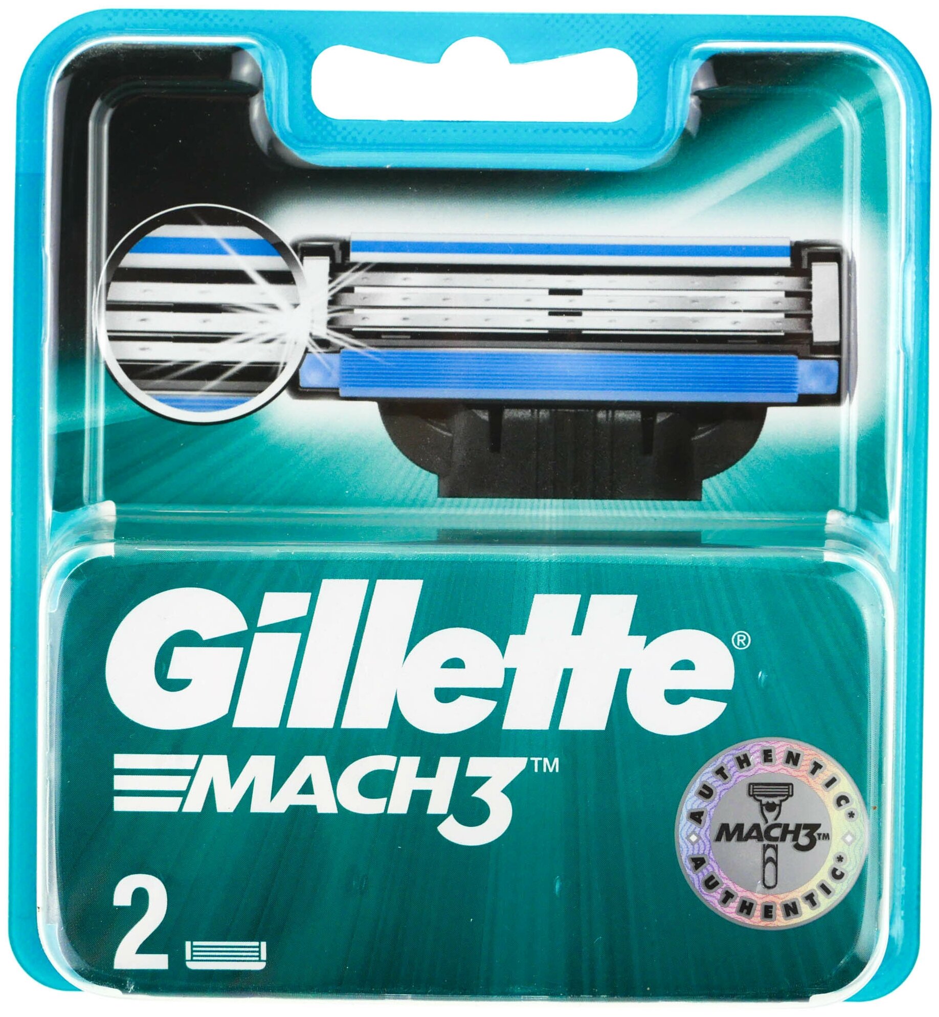Сменные кассеты Gillette Mach3, черный, 2 шт.