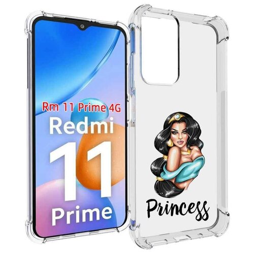 Чехол MyPads Принцесса-Жасмин женский для Xiaomi Redmi 11 Prime 4G задняя-панель-накладка-бампер