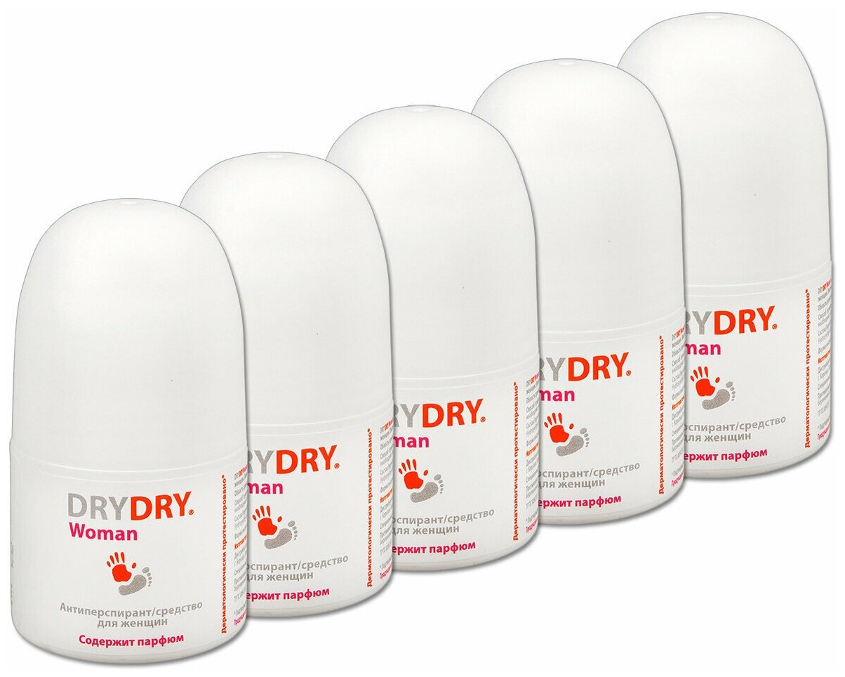 Антиперспирант роликовый Dry Dry Woman Roll-on для женщин 50 мл 5 шт.