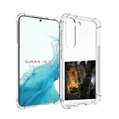 Чехол MyPads Леопард для Samsung Galaxy S23 задняя-панель-накладка-бампер