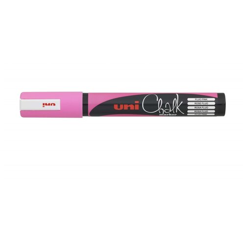 Uni Маркер меловой UNI PWE-5M, флуоресцентно-розовый, 1.8-2.5 мм.
