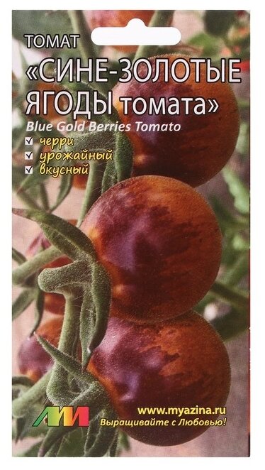 Семена Мязина Л.А. Томат Сине-золотые ягоды, 5 шт
