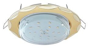 (1 шт.) Светильник встраиваемый Ecola GX53 H4 Звезда Золото-Жемчуг 38x116 FV81H4ECB - фотография № 2