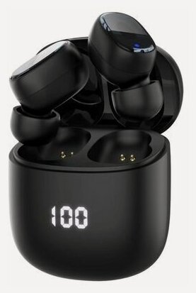 Изображение товара Беспроводные наушники с микрофоном Air Buds Pro черные, Deppa