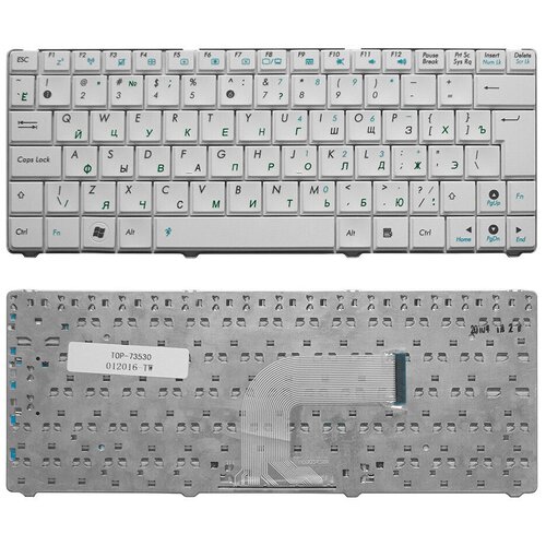 Клавиатура для ноутбука Asus N10 N10A N10C N10E N10J N10JC Series Г-образный Enter Белая без рамки PN V090262BS2 1120₽