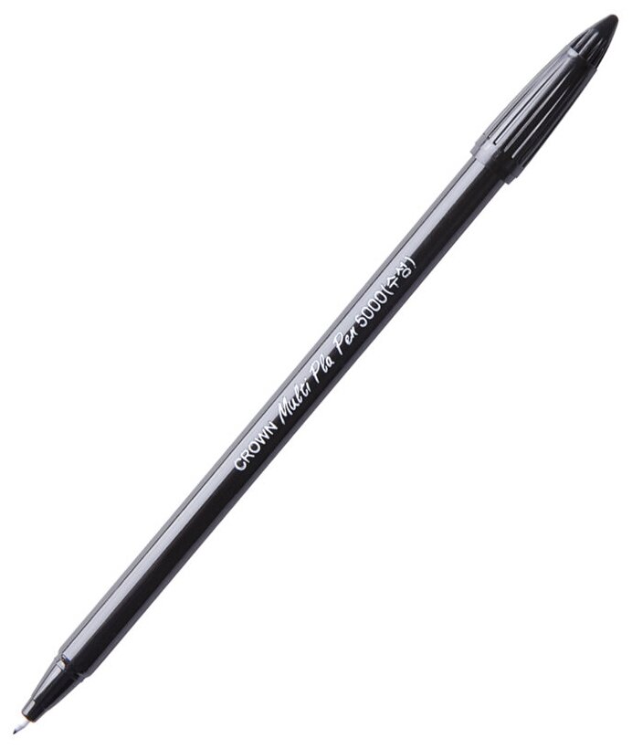 Ручка капиллярная Crown "MultiPla" черная, 0,3мм, упаковка 12 шт.