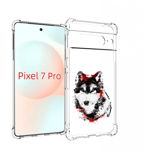 Чехол MyPads кровавый волк для Google Pixel 7 Pro задняя-панель-накладка-бампер