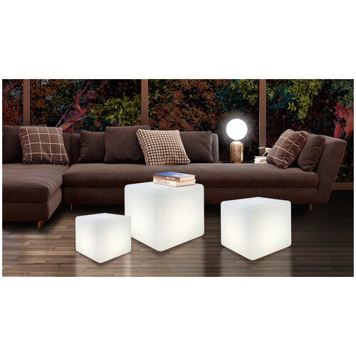 Одноцветный светильник куб 50 см, от сети 220В