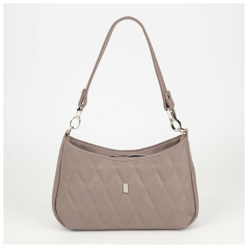 фото Сумка багет textura, серый, розовый