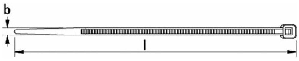 Стяжка кабельная устойчивая к уф UBN 36 x 150 (100)