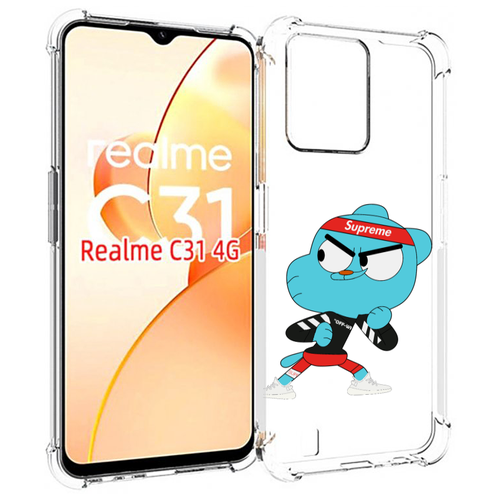 Чехол MyPads Модный-Гамбол для OPPO Realme C31 задняя-панель-накладка-бампер