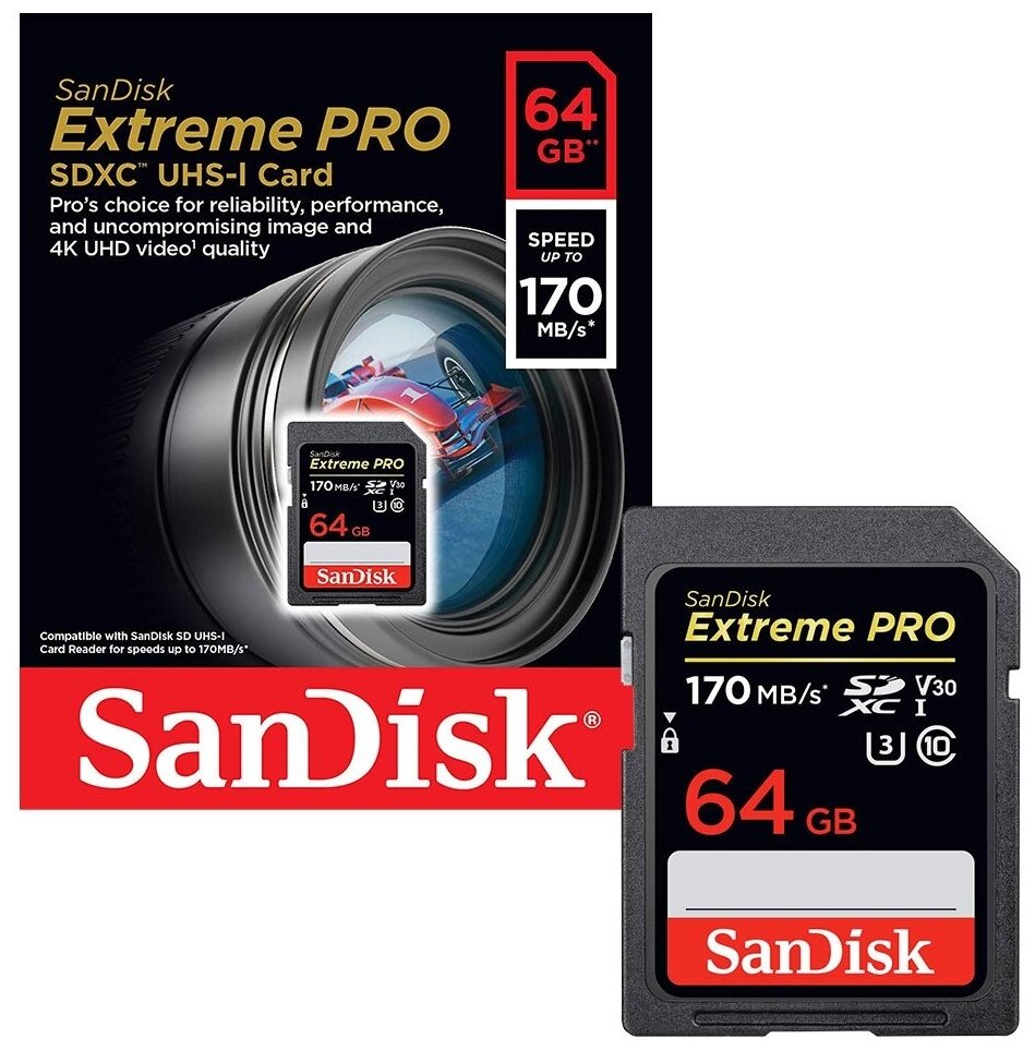 Карта памяти sandisk sdxc 64 гб