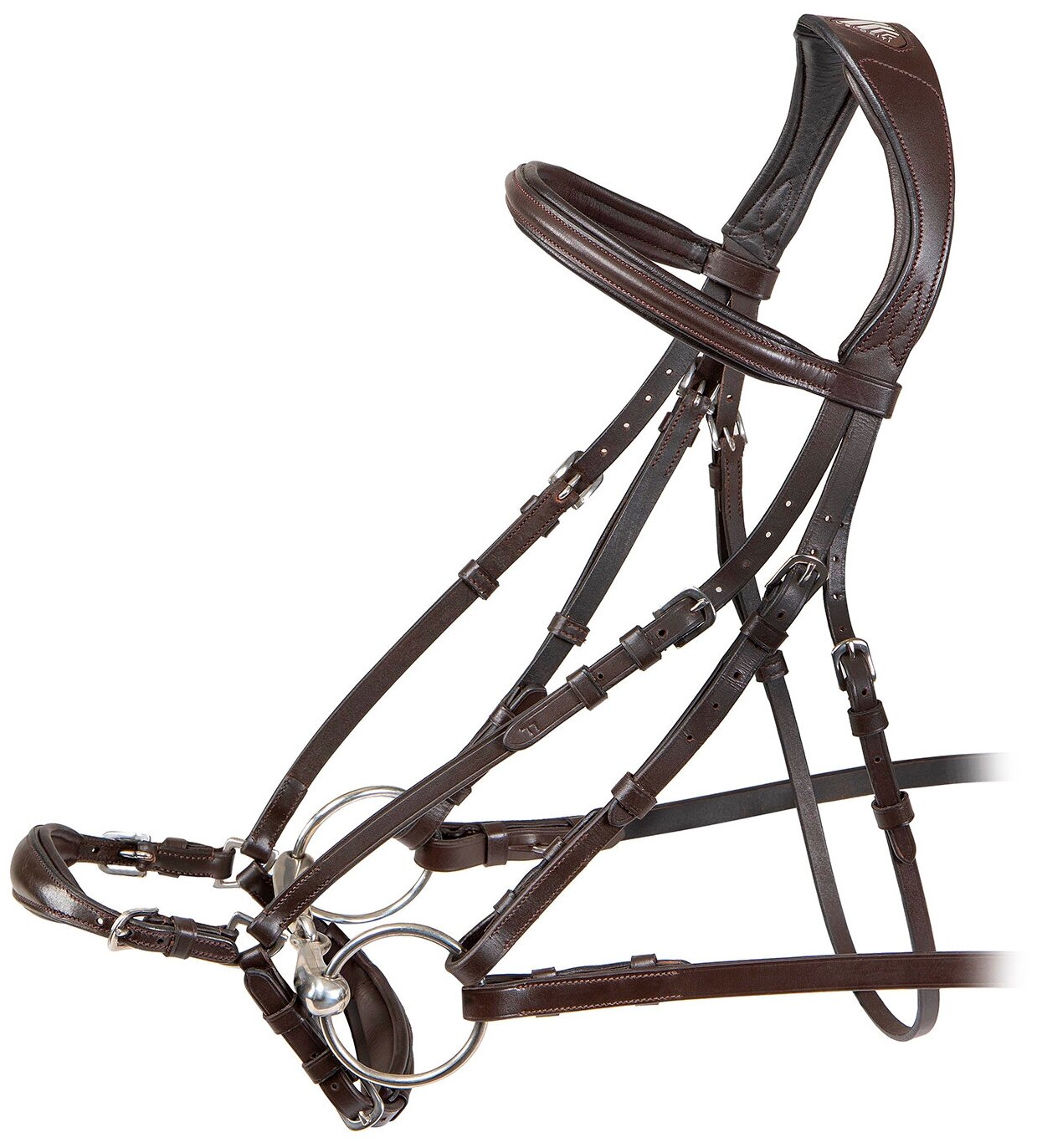 Оголовье для лошади с ганноверским какпсюлем SHIRES RAPIDA "Drop Noseband", FULL, коричневый (Великобритания)