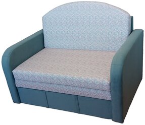 Раскладной диван-кровать StylChairs Соня, обивка: велюр, цвет: абстракция/бирюзовый