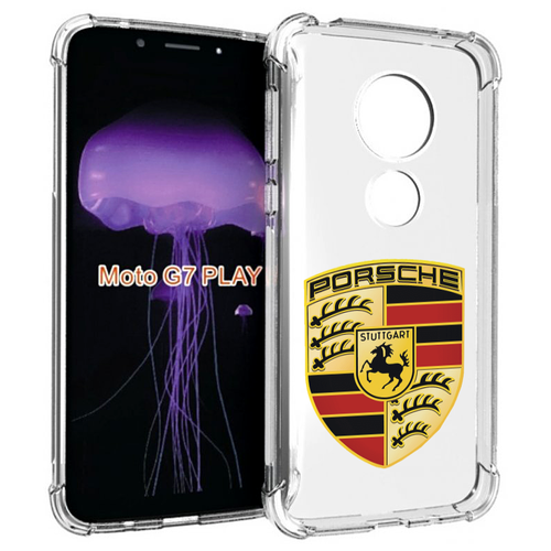 Чехол MyPads porsche-порш-5 мужской для Motorola Moto G7 Play задняя-панель-накладка-бампер