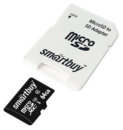SmartBuy Карта памяти SmartBuy Professional microSDXC Class 10 UHS-I U3 64GB + SD adapter