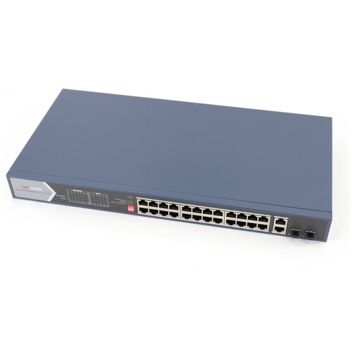 Коммутатор Hikvision DS-3E0528HP-E 26G 2SFP 20PoE 370W неуправляемый