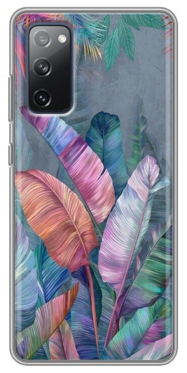 Дизайнерский силиконовый чехол для Самсунг S20 FE / Samsung Galaxy S20 FE Тропические листья