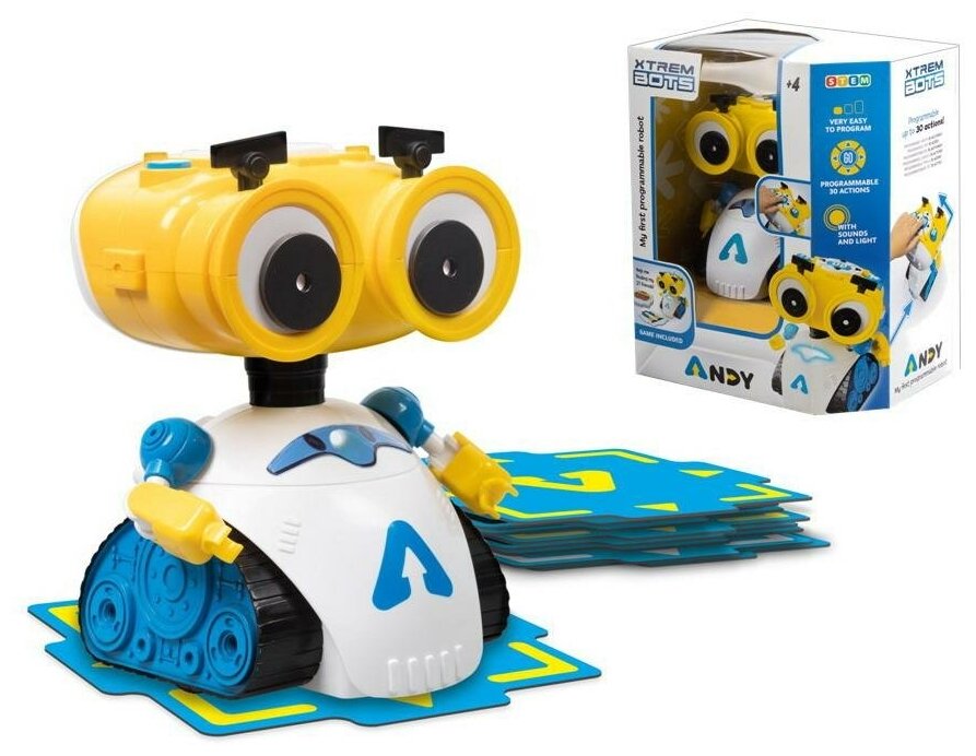 Робот STEM, обучающий программированию XTREM BOTS Andy XT380970