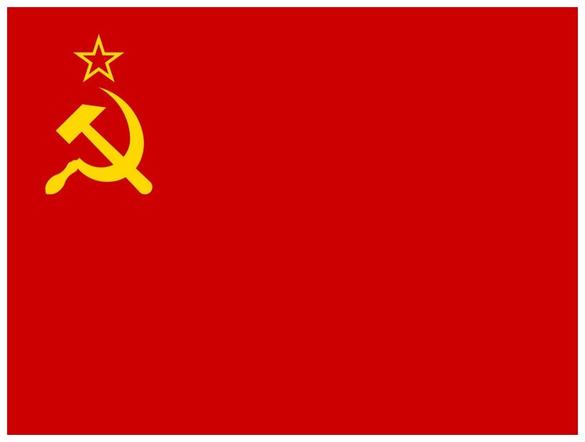 Магнит табличка на холодильник Флаг СССР (20 см х 15 см) №17 - фотография № 2