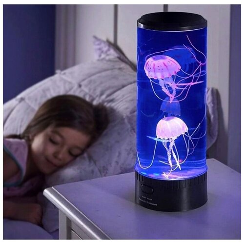 Лампа-ночник в виде аквариума с медузами, ночник 
