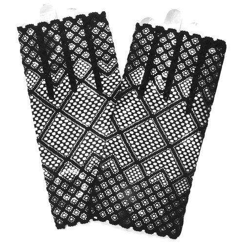 фото Перчатки митенки талия кружевные черные / перчатки из кружева dcdycdu