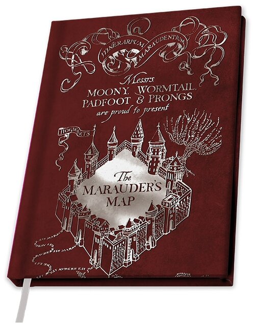 Блокнот ABYstyle Harry Potter Marauder’s Map ABYNOT032, А5 , 90 листов, коричневый