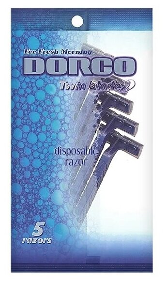 Одноразовый бритвенный станок Dorco TD705, синий, 5шт
