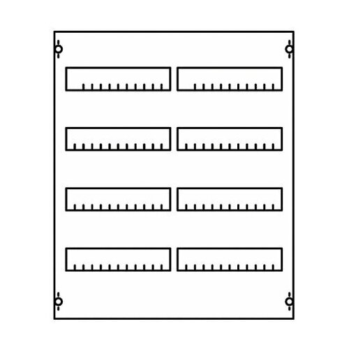 Панель под установку модульных устройств 2ряд/4рейки h==600 2V0A ABB