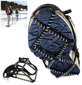 Ледоходы на зимнюю обувь, Подходят для альпинизма по снегу и льду, для пеших прогулок, размер 37-42, цена за 1 пару