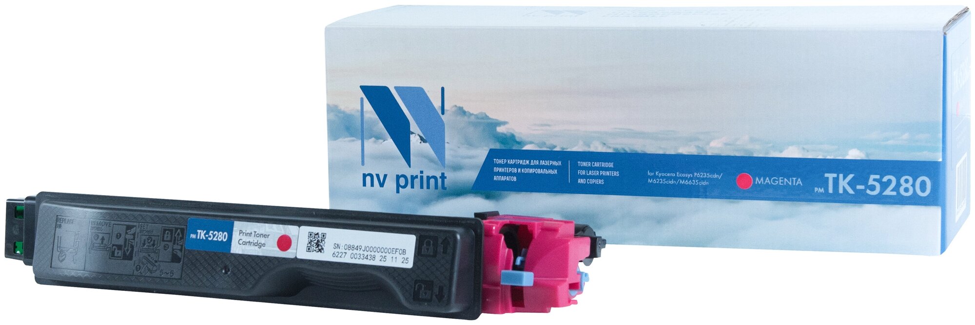 Тонер-картридж NV Print NV-TK-5280M для Kyocera ECOSYS M6235, Kyocera ECOSYS P6235 (совместимый, пурпурный, 11000 стр.)