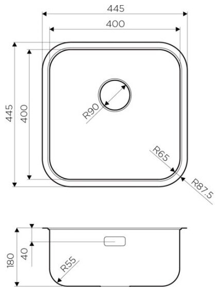 Кухонная мойка Omoikiri Quadro OMI 44-U/IF-IN 4993494 . - фотография № 6