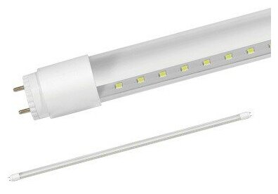 Лампа светодиодная IN HOME LED-T8-П-PRO 20Вт трубчатая с двухсторонним цоколем прозрачная 6500К холодный, белый G13 2000лм 230В 1200мм н - фото №1