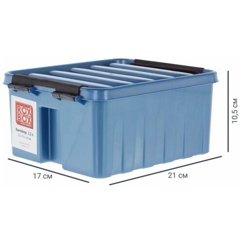 Контейнер пластиковый для хранения вещей и продуктов ROX BOX с крышкой 2Л
