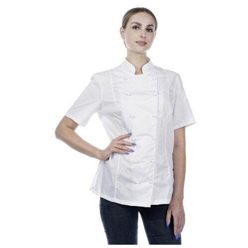 Китель женский ILISA, Kupifartuk, китель поварской, куртка повара, рубашка рабочая, униформа поварская, белый, 46