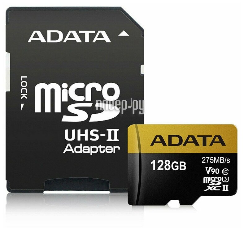 Карта памяти ADATA Premier ONE microSDXC 128 Гб (AUSDX128GUII3CL10-CA1)