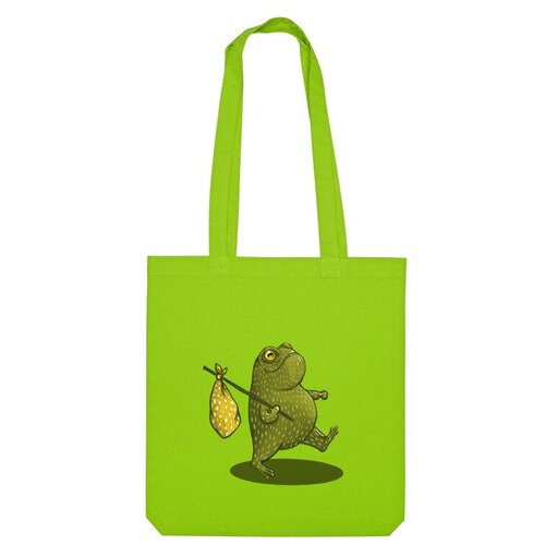 Сумка шоппер Us Basic, зеленый сумка зимняя лягушка путешественница белый