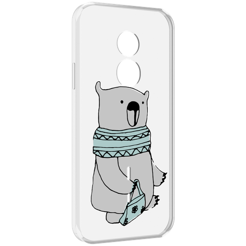 Чехол MyPads Модный медведь для Doogee S51 задняя-панель-накладка-бампер