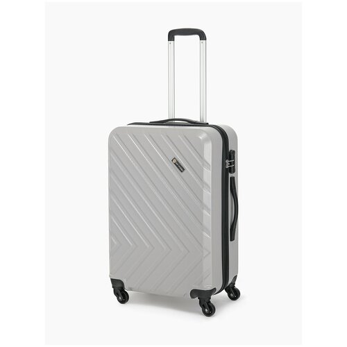 фото Чемодан sun voyage, 65 л, размер m, серебряный