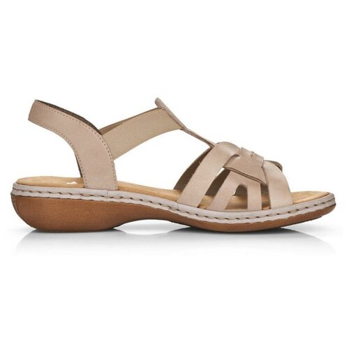 фото Босоножки rieker женские летние, размер 39, цвет бежевый, артикул 65918-62