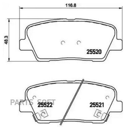 ( P 30 063 ) К-т дисков. тормоз. колодок BREMBO / арт. P30063 - (1 шт)