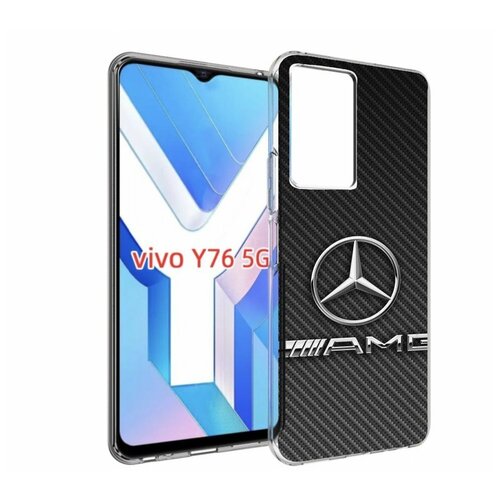 Чехол MyPads мерседес амг мужской для Vivo Y76 5G задняя-панель-накладка-бампер