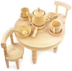 Мебель/посуда для кукол/деревянная кукольная мебель/набор 13 предметов/для детей/Ulanik