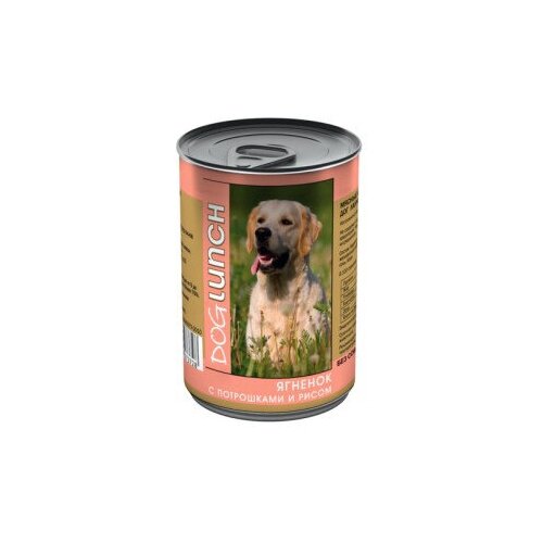 Дог Ланч кон. для собак Ягненок с потрошками и рисом 410г (13 шт)