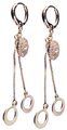 Бижутерия серьги женские золотой длинные с подвесками и фианитами Ксюпинг x120232-20