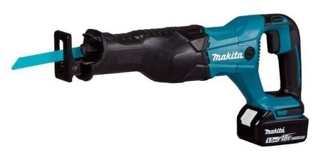 Ножовка MAKITA DJR186RFE 187266 18в 2х3ачli-ion 0-2800об\\\\м ход-32мм рез-255мм 3.5кг чем подсв